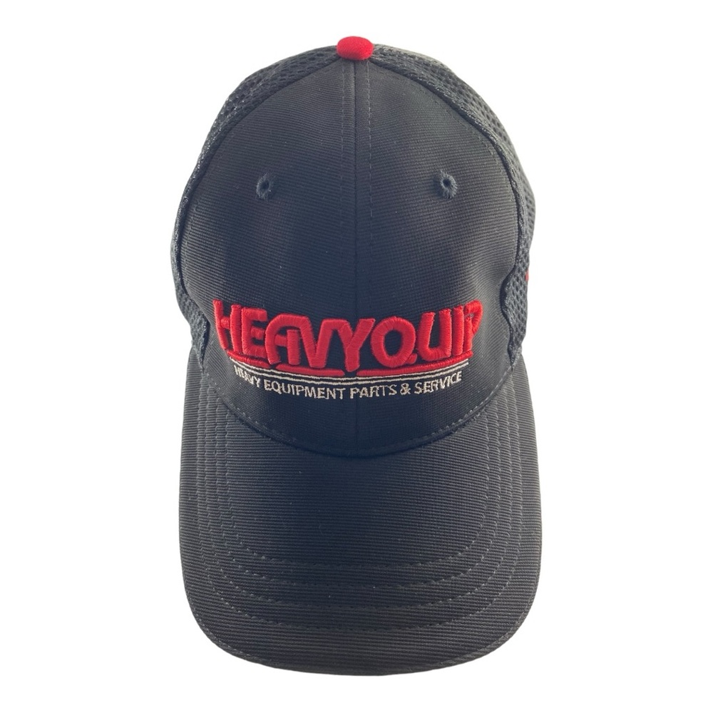 Heavy Equipment Parts & Service Black Polyester Stretch Fitted Baseball Cap Hat